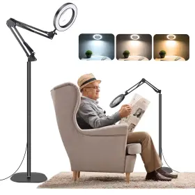 Nzv46240902ld04 Nzqxjxz 10x 30x Large Floor Magnifying Glass With Light And Stand 72 Led Flo