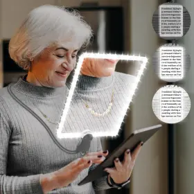 Nzv46241126gbfdj1 Nzqxjxz 10x Large Rechargeable Magnifying Glass For Reading With Light Hands-free Mag