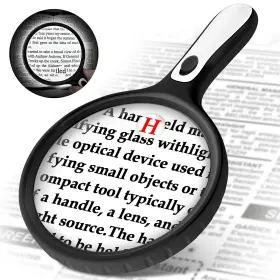 Nzv60h0712scfdj02 Nzqxjxz Large Magnifying Glass With Light 10x 20x Handheld Illuminated Lighted Magni