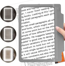 Nzv60h1126scfdj02 Nzqxjxz 4x Magnifying Glass For Reading Large Magnifier Book Light With Gray