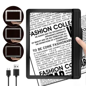 Nzz54b0109wdtdfdj Nzqxjxz 5x Rechargeable Large Book Page Magnifier 6 Inch X 9 Magnifying Glass For Read