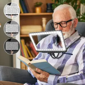 Obab 705353870811 5x Large Hands Free Magnifying Glass With 43 Ultra-bright Leds Light For Reading