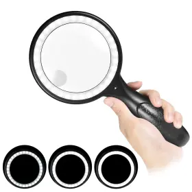 Oeedsns 755205393746 Lighted Magnifying Glass - 30x/60x Stepless Dimmable 33 Led Ideal For Clo