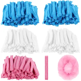 Omistar 768346383477 500 Pcs Disposable Hair Nets 21ftft Bouffant Caps Breathable Non-w