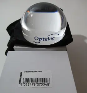 Optelec 015478075548 Powerdome 80mm 1.8x Dome Magnifier Desktop Paperweight Low Vision Aid
