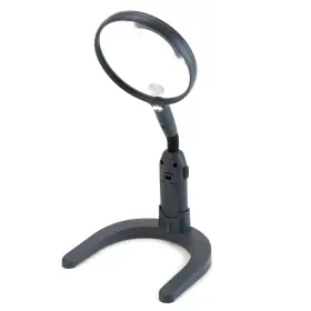 Gn-55 Optical Magnilamp Led Lighted 2x Hand Held Or Hands Free Hobby Magnifier With Flexible G