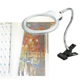 Orment Led Lighting 725732052355 5d Diamond Painting Tools Magnifier Light With Clamp Folding Design