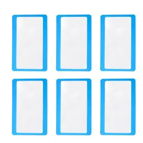 Othmro 180551476463 6pcs 3x Pvc Page Magnifying Lens Square Glass Handheld Bookmark Ma
