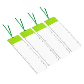 Pta230519tt1557 Patikil Bookmark Magnifier With Ruler 4 Pack 3x Magnifying Sheet Page Lens