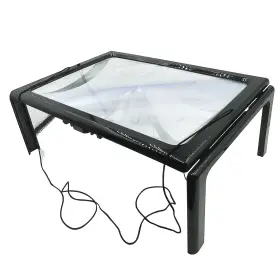 F028 Petmall 645569629035 Led A4 Full Page Magnifier Hands-free 3x Reading Glass With Cord
