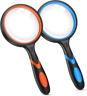 Phicant 313051668649 2pcs Upgrade 10x Magnifying Glass Large Handheld Magnifier Magnafying