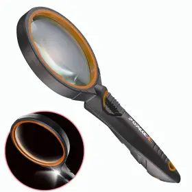 Poplock 195256710015 Magnifying Glass With Light 5x Lens 2-side Concave And Convex Ma