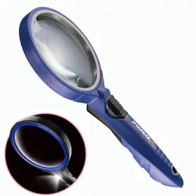Poplock 195256710022 3x To 5x Magnifying Glass With Light Lupas De Aumento Blue