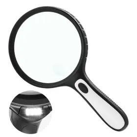 Jf-fdj0101 Pplwjlef Magnifying Glass With Light 10x 20x Magnifier 4pcs Led Lights Reading