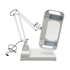 Preasion 840403790685 10x Led Magnifying Lamp 110v Folding Desk Magnifier 4.4ftft X 7ftft White