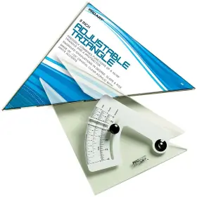 Pro Art 020268540087 Adjustable Drafting Triangle With Magnifier 8 Inch 8-inch