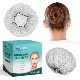 Pruvade 840377401686 1000 Pack Invisible Hair Nets For Women And Men Elastic 24 Inch Mesh Net
