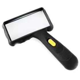 Psivika 190732124447 Hand-held Rectangular Magnifying Glass Led Light Magnifier 10x Reading Magn