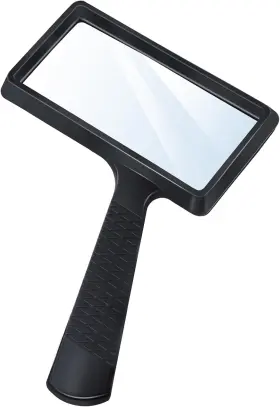 Qgzql 726084595507 5x Rectangle Reading Magnifier Large Handheld Magnifying Glass Scratch Resistan