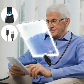 Hqm01b0410gbfdj02 Qgzql 6x Magnifying Glass With 50 Leds Light Large Hands Free Rechargeable