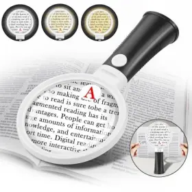 Hqm19b0709scfdj02-01 Qgzql Large Magnifying Glass With Light And Stand Lighted 12