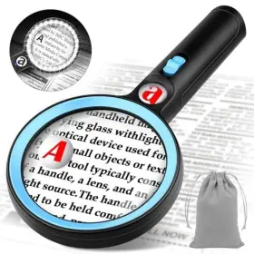 Hqm19b0905fdj Qgzql Large 10x 25x 45x Magnifying Glass With Light Handheld 30 Led