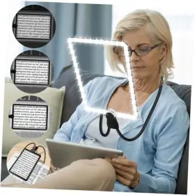 Hqm19b1009gbfdj01 Qgzql Large Rechargeable Magnifying Glass With 50 Leds Light 5x Hands Free