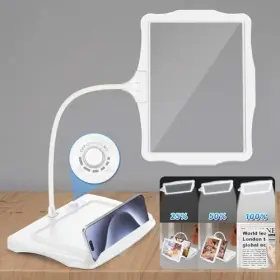 Hqm461018tsfdjh02 Qgzql 10x Large Rechargeable Magnifying Glass With Light And Stand 50 Led Flexible