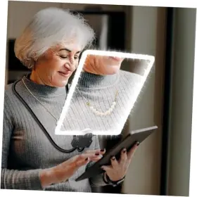 Hqm46241113gbfdj Qgzql 5x Large Rechargeable Magnifying Glass For Reading With Light Hands-free