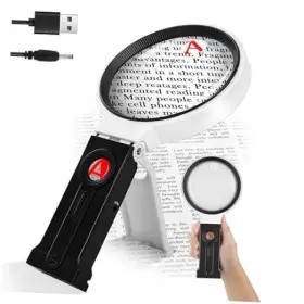 Hqm60h250327fdj Qgzql Magnifying Glass With Lights 40x 30x 10x Handheld Folding Magnifier