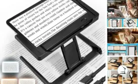 Qgzql Hqm60h260108fdj 6x Large Magnifying Glass For Reading Rechargeable Led Magnifier With 8.3in