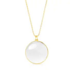 625064 Qianyu 5x Magnifier Monocle Lens Necklace Chain Vintage Magnifying Glass Loup