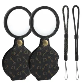 17289764108723 Qkds 2pcs 15x Small Pocket Magnifying Lenses Glass Mini Magnifier Folding