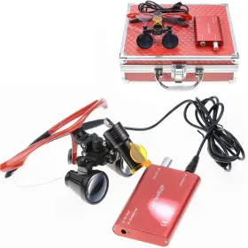 Rasamer 091646317355 5w Led Metal Head Light Headlamp With 2.5x Binocular Loupe Filter Clip Carry