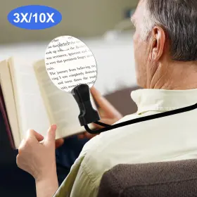 Redtagtown 600609562604 Hands Free Magnifying Glass For Reading 3x Neck Wear