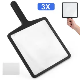 Redtagtown 600609585276 3x Full Page Magnifier Large Handheld Fresnel Magnifying Glass For Low Visions