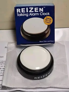 Reizen 612750702099 Extra Large Talking Alarm Clock Push Button Time Date 771