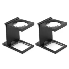 Rongon 742089212904 10x 28mm Mini Three Folding Magnifying Glasses Portable Alloy Loupe Magnifier