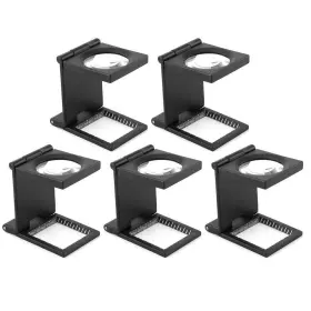 Rongon 742089212935 10x 28mm Mini Three-folding Magnifier Zinc Alloy Pocket Magnifying Gla