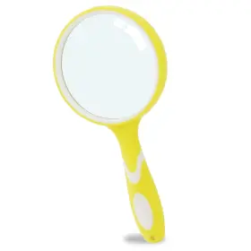 K-ht501 Rongon Large Magnifying Glass Handheld Easy To Hold Shatterproof Rubbery 10x Magnif