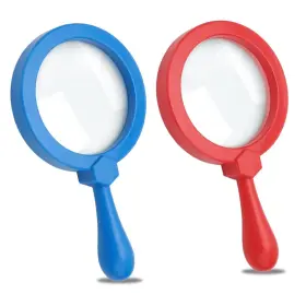 W-184-185 Rongon Kids Magnifying Glass 5x Handheld Jumbo Magnifiers With Stand 2pcs Large Mag