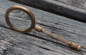 Rll-ti-059 Roorkee Instruments India A Nautical Reproduction House Rii Magnifying Glass With Mother Of Pearl Handle Handheld 10x Gla