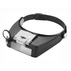 Ruixib 076723137951 Headband Magnifying Glass With 2 Led Lights Optical Head Wearing Magnifier