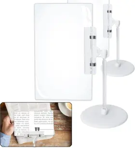 Sadikalo 726084117365 Magnifying Glass Sheet -2 Sets Full Page Magnifier For Reading With Stand