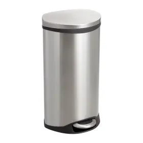 Safco 801593357201 Products 9902ss Ellipse Step-on Trash Can 7.5 Gallon Stainless Steel Sil