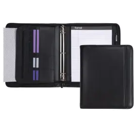 Samsill 809099304002 Professional 1-inch Zipper Binder Padfolio With Ipad Pocket Interview Docume