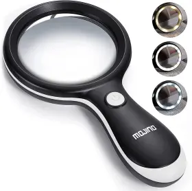 Seh Direct 744759226525 Magnifying Glass With Light 10x Lighted Large Handheld Reading Magnifier