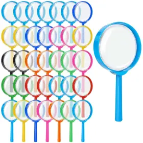 Senseyo L9n8m23cls 40 Pcs Mini Magnifying Glass For Kids 5x Small Kid Magnifier Hobbies And