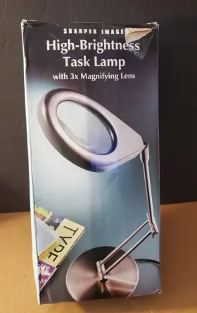 Shaper Image 780352334564 High-brightness Task Lamp 3x Magnifying Lens