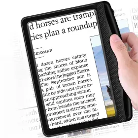 Bs103 Shelepro Rechargeable 5x Magnifying Glass For Reading Large Bright Full Page Magnifie